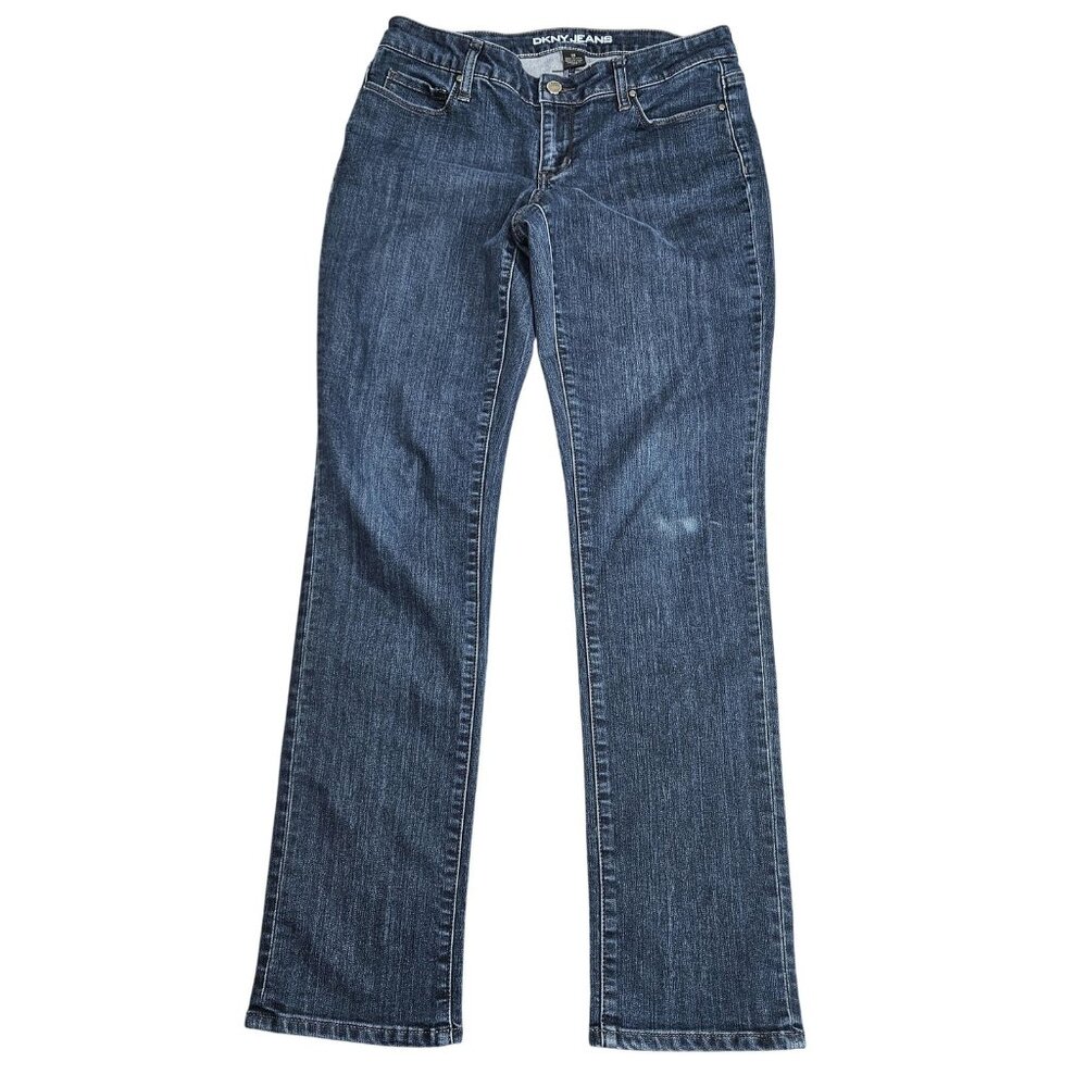 DKNY Jeans Curvy Skinny Jeans Womens 8 Blue Medium Wash Mid‎ Rise Stretch Denim